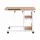 Artiss 3 Tier Adjustable Laptop Desk 80cm Tilt-able Mobile Side Table with Wheels and Storage Shelves Oak