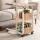 Artiss 3 Tier Adjustable Laptop Desk 80cm Tilt-able Mobile Side Table with Wheels and Storage Shelves Oak