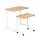 Artiss 2-in-1 Mobile Laptop Desk Set with Nesting Tables for Home Office Oak