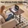 Artiss Adjustable Laptop Desk Mobile Bedside Table with Hidden Storage and Tilting Desktop Walnut