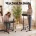 Artiss Adjustable Laptop Desk Mobile Bedside Table with Hidden Storage and Tilting Desktop Walnut