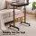 Artiss Adjustable Laptop Desk Mobile Bedside Table with Hidden Storage and Tilting Desktop Walnut