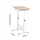Artiss Adjustable Laptop Desk Mobile Bedside Table with Hidden Storage and Tilting Desktop Light Wood