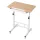 Artiss Adjustable Laptop Desk Mobile Bedside Table with Hidden Storage and Tilting Desktop Light Wood
