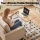 Artiss Adjustable Laptop Desk Mobile Bedside Table with Hidden Storage and Tilting Desktop Light Wood