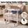 Artiss Adjustable Laptop Desk Mobile Bedside Table with Hidden Storage and Tilting Desktop Light Wood