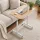 Artiss Adjustable Laptop Desk Mobile Bedside Table with Hidden Storage and Tilting Desktop Light Wood