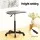 Artiss Portable Laptop Desk, Height Adjustable, 360° Rotating Stand, 60CM Black, Steel & Nylon Frame, Caster Wheels