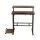 Artiss Adjustable Mobile Twin Laptop Desk Table 80cm Dark Wood, Height Adjustable, MDF, Tilting Top, Lockable Wheels