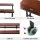 Artiss Adjustable Mobile Twin Laptop Desk Table 80cm Dark Wood, Height Adjustable, MDF, Tilting Top, Lockable Wheels