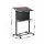 Artiss Mobile Lectern Podium Stand with Storage Shelf Height Adjustable Desk Black Walnut