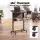 Artiss Mobile Lectern Podium Stand with Storage Shelf Height Adjustable Desk Black Walnut
