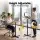 Artiss Floor Podium Stand 78-127cm Height Adjustable Portable Laptop Desk with Slanted Desktop Black Pine