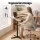 Artiss Floor Podium Stand 78-127cm Height Adjustable Portable Laptop Desk with Slanted Desktop Black Pine