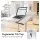 Artiss Mobile Lectern Stand Adjustable Sit-to-Stand Presentation Podium Tilting Top Wheels White (60x40cm)