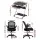 Artiss Computer Desk and Mesh Office Chair Set, Black, 15mm Thick Board, 360° Wheels, Adjustable Ergonomic Chair