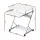 Artiss 60CM White Computer Desk with Sliding Keyboard Tray, Z-Shape Steel Frame, and 360° Castor Wheels