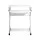 Artiss 60CM White Computer Desk with Sliding Keyboard Tray, Z-Shape Steel Frame, and 360° Castor Wheels