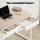 Artiss 100CM Oak Computer Desk with Drawers, Steel Frame, X-Brace Stability, Melamine Finish for Home Office