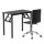 Artiss Foldable Computer Desk and Office Chair Set, Black, PU Leather, 80x40cm, Home Office Study, Adjustable, Sturdy