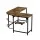 Artiss L-Shape Computer Desk with CPU Stand, Brown, 147CM - Space-Saving, Durable, Ideal for Home Office Setup