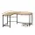 Artiss L-Shape Computer Desk with CPU Stand, Oak Finish, 147cm - Durable Particle Board & Steel, Space-Saving Design
