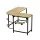 Artiss L-Shape Computer Desk with CPU Stand, Oak Finish, 147cm - Durable Particle Board & Steel, Space-Saving Design