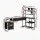 Artiss 200cm L Shaped Gaming Desk with RGB LED Strip Built in USB Type C Power Station Black 200cm Workspace