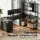 Artiss 200cm L Shaped Gaming Desk with RGB LED Strip Built in USB Type C Power Station Black 200cm Workspace