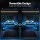 Artiss 200cm L Shaped Gaming Desk Rustic Brown with RGB LED Strip and Built in Power Outlets USB Type C