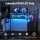 Artiss 145cm L Shaped Gaming Desk with RGB LED Lighting Built in Power Station USB Type C and Fabric Drawers