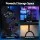 Artiss 145cm L Shaped Gaming Desk with RGB LED Lighting Built in Power Station USB Type C and Fabric Drawers