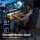 Artiss 145cm L Shaped Gaming Desk with RGB LED Lighting Built in Power Station USB Type C and Fabric Drawers