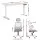 Artiss Standing Desk and Office Chair Combo 140cm White Ergonomic Sit Stand Desk with Height Memory and Lumbar Support