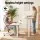 Artiss Standing Desk and Office Chair Combo 140cm White Ergonomic Sit Stand Desk with Height Memory and Lumbar Support