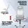 Artiss Standing Desk and Office Chair Combo 140cm White Ergonomic Sit Stand Desk with Height Memory and Lumbar Support