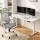 Artiss Standing Desk and Office Chair Combo 140cm White Ergonomic Sit Stand Desk with Height Memory and Lumbar Support