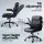 Artiss Black Computer Desk & Executive Office Chair Set – PU Leather, 3 Drawers, Adjustable, Modern Home Office