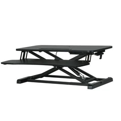 Artiss Standing Desk Riser, MDF & Metal, Black, 80CM, Height Adjustable, 2-Tier Design, Ergonomic Workspace