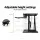 Artiss Standing Desk Riser, MDF & Metal, Black, 80CM, Height Adjustable, 2-Tier Design, Ergonomic Workspace
