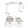 Artiss 140cm Electric Standing Desk with 4 Memory Presets and Criss Cross Ergonomic Chair Set for Home Office