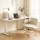 Artiss 140cm Electric Standing Desk with 4 Memory Presets and Criss Cross Ergonomic Chair Set for Home Office