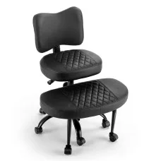 Artiss Cross-Legged Kneeling Meditation Chair Adjustable Ergonomic Office Seat with Rotating Footrest Black