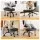 Artiss Cross-Legged Kneeling Meditation Chair Adjustable Ergonomic Office Seat with Rotating Footrest Black