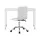 Artiss 120cm Computer Desk & PU Leather Chair Set - White, Metal Frame, Anti-Scratch, Adjustable, Modern Workspace Combo