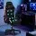 Artiss Gaming Office Chair Black - 12 RGB LED, 8-Point Massage, Recline 135°, PU Leather, Footrest, 150kg Capacity
