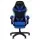 Artiss Gaming Office Chair - Blue PU Leather, RGB LED, 8-Point Massage, 135° Recline, Footrest, 360° Swivel, 150kg