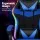 Artiss Gaming Office Chair - Blue PU Leather, RGB LED, 8-Point Massage, 135° Recline, Footrest, 360° Swivel, 150kg