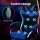 Artiss Gaming Office Chair - Blue PU Leather, RGB LED, 8-Point Massage, 135° Recline, Footrest, 360° Swivel, 150kg