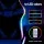 Artiss Gaming Office Chair - Blue PU Leather, RGB LED, 8-Point Massage, 135° Recline, Footrest, 360° Swivel, 150kg